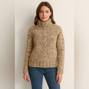 Banana Republic women’s Wool Blend Chunky Cable Knit Sweater – Size M
